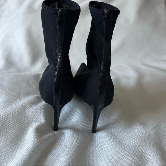 SERGIO ROSSI Vinyl Mesh Sock Boots Black Size 37 - Picture 5 of 14